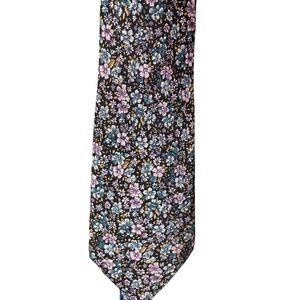 Vintage Lanvin Tie - Multi-Color Floral Motif 100% Silk, Repairable